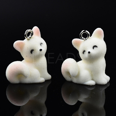 Flocky Resin Pendants RESI-N032-14-1