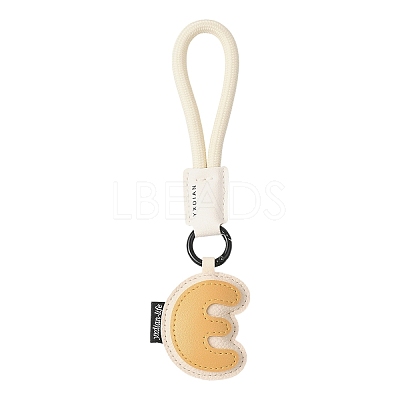 PU Leather Letter Pendant Decoration HJEW-YWC0002-001E-1