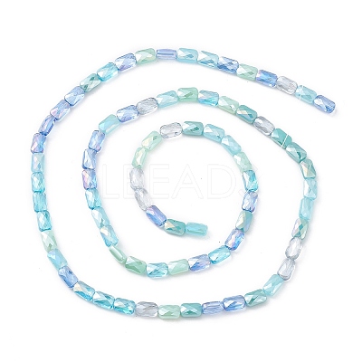 Gradient Color Electroplate Glass Bead Strands GLAA-E042-01A-1