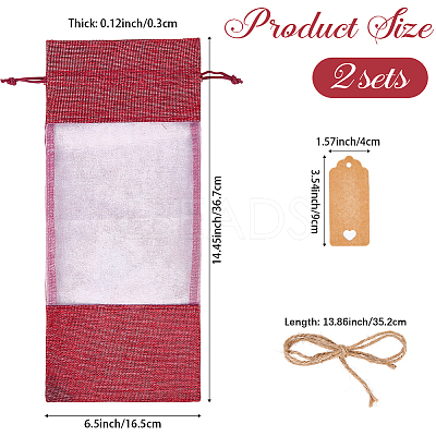 Jute Cloth Wine Bottle Storage Pouches ABAG-WH20018-15A-1