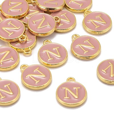 Golden Plated Alloy Enamel Charms X-ENAM-S118-07N-1