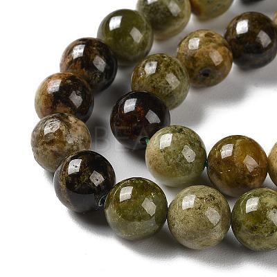 Natural Green Garnet Beads Strands G-Z034-B14-03-1