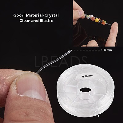 Round Japanese Elastic Crystal String X-EW-G008-01-0.8mm-1