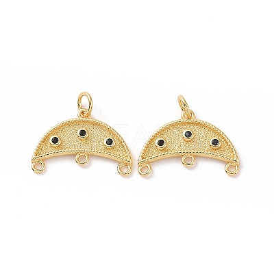 Rack Plating Brass Micro Pave Cubic Zirconia Chandelier Components Link ZIRC-C042-20G-1