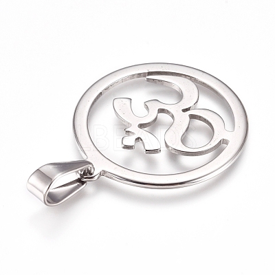 Non-Tarnish Yoga 304 Stainless Steel Pendants STAS-I135-24P-1