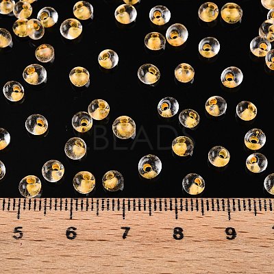 6/0 Inside Colours Transparent Glass Seed Beads SEED-T007-07F-1