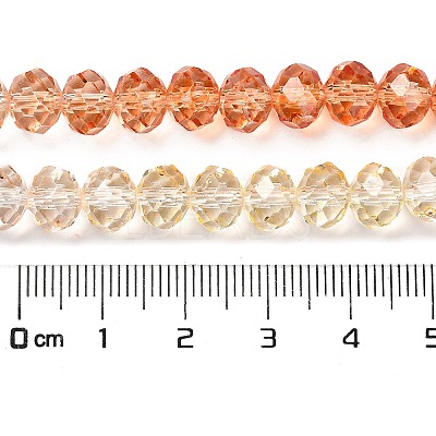 Transparent Painted Glass Beads Strands X1-DGLA-A034-T8mm-A20-1