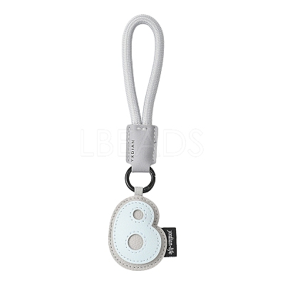 PU Leather Letter Pendant Decoration HJEW-YWC0002-001B-1