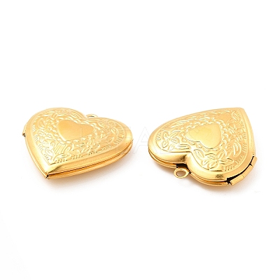 Ion Plating(IP) 304 Stainless Steel Locket Pendants STAS-G146-20G-1