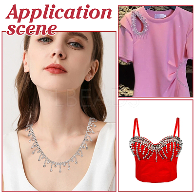 Iron Rhinestone Cup Chains CH-WH0011-03S-1