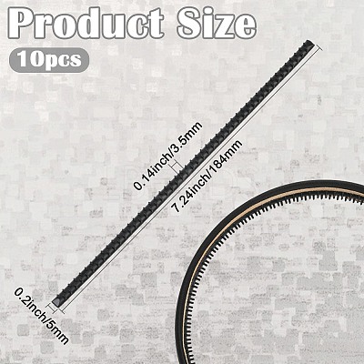 10Pcs Resin Firm Headband Non-slip Strip FIND-SP0020-62-1
