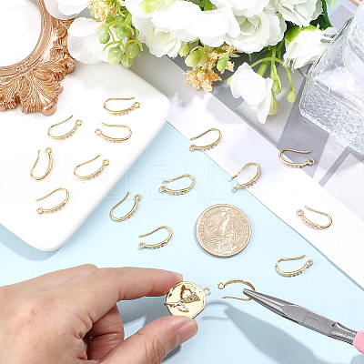 20Pcs Brass Earring Hooks KK-BBC0024-44-1