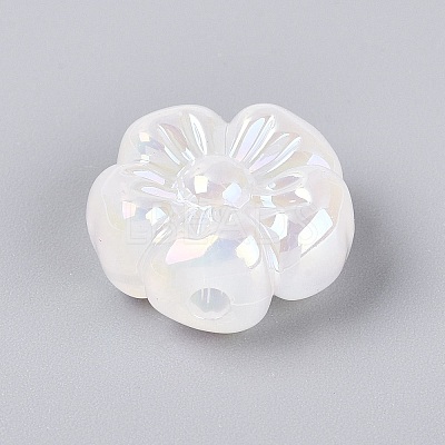 UV Plating Opaque Acrylic Beads OACR-N161-08-1
