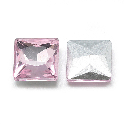Pointed Back Glass Rhinestone Cabochons RGLA-T027-10x10mm-03-1