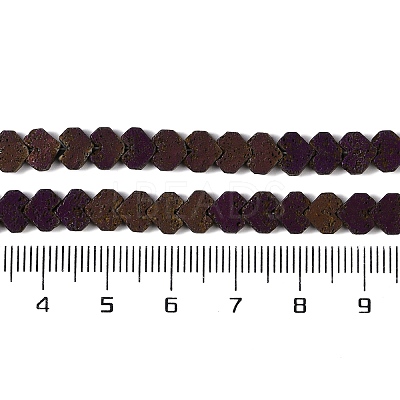 Electroplated Natural Lava Rock Beads Strands G-Q1009-G01-02A-1