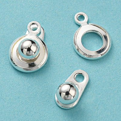 201 Stainless Steel Snap Clasps STAS-C042-02S-1