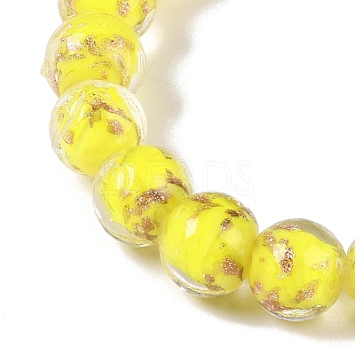 Handmade Gold Sand Lampwork Beads LAMP-Z009-01C-1
