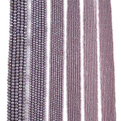 Electroplate Opaque Solid Color Glass Beads Strands EGLA-A044-P3mm-L13-1