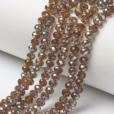 Electroplate Glass Beads Strands EGLA-A034-T4mm-J17-1