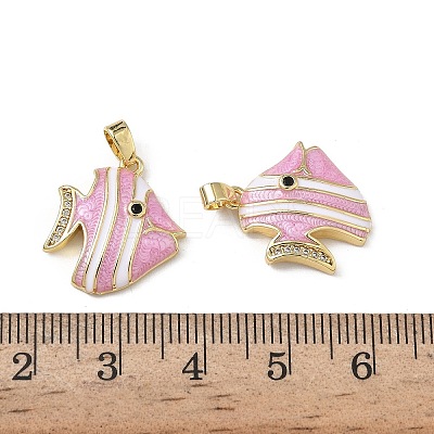 Brass Micro Pave Cubic Zirconia Pendants KK-F924-19B-G03-1