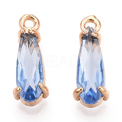 Faceted Glass Pendants GLAA-T010-004D-1