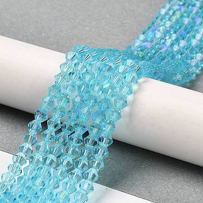Transparent Electroplate Glass Beads Strands LS-EGLA-A039-T2mm-L20-1