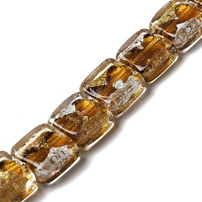 Handmade Gold Foil and Silver Foil Lampwork Beads FOIL-C001-01B-05-1