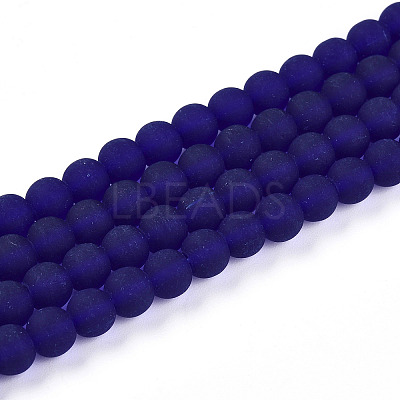 Transparent Glass Beads Strands X-GLAA-T032-T6mm-MD15-1