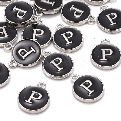 Platinum Plated Alloy Charms LS-ENAM-S118-02P-P-1
