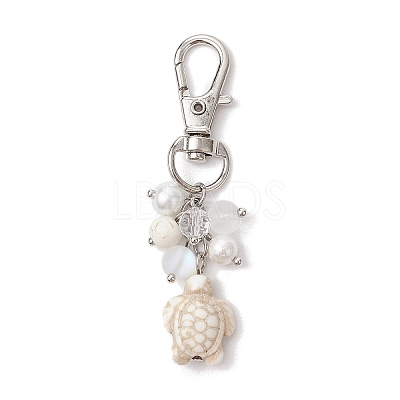 Sea Turtle Synthetic Turquoise Pendants Decoration HJEW-JM03009-04-1