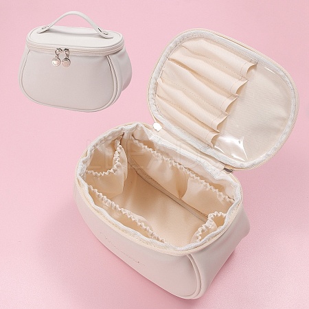 Portable PU Leather Waterpoof Large Makeup Storage Bag PW-WG31652-01-1