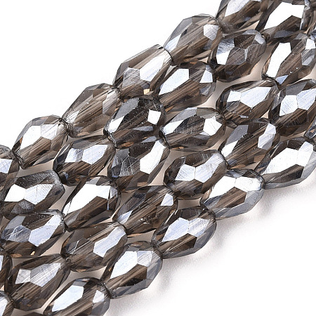Electroplate Glass Beads Strands EGLA-R008-6x4mm-11-1