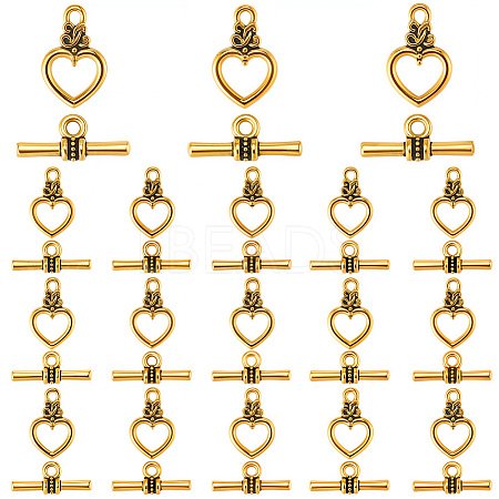 120 Sets Alloy Toggle Clasps FIND-SP0003-92AG-1