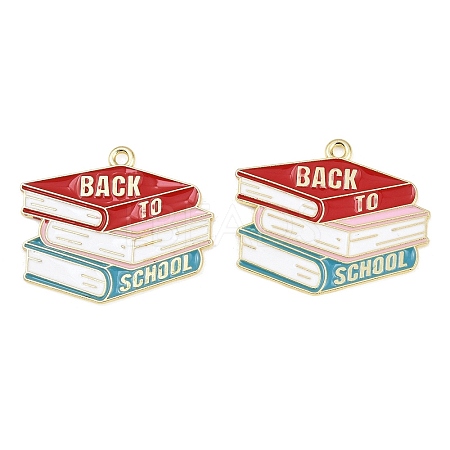 Alloy Enamel Pendants ENAM-L055-01G-01-1