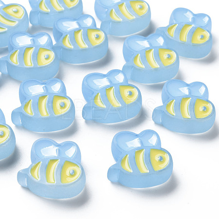 Transparent Acrylic Beads X-MACR-S374-06B-09-1