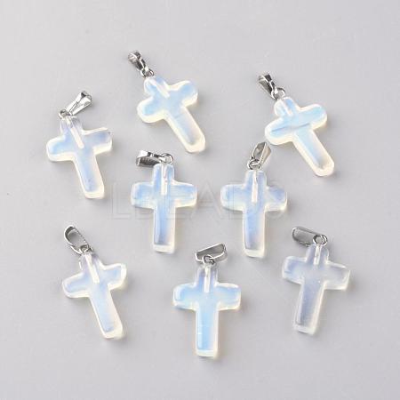 Synthetic Opalite Pendants G-J354-10-1