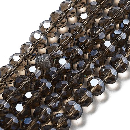 Electroplate Transparent Glass Beads Strands EGLA-A035-T8mm-A16-1