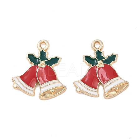 Christmas Alloy Enamel Pendants X-FIND-I067-02KCG-04B-1