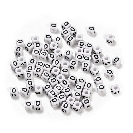 Opaque Acrylic Beads OACR-S076-01O-1
