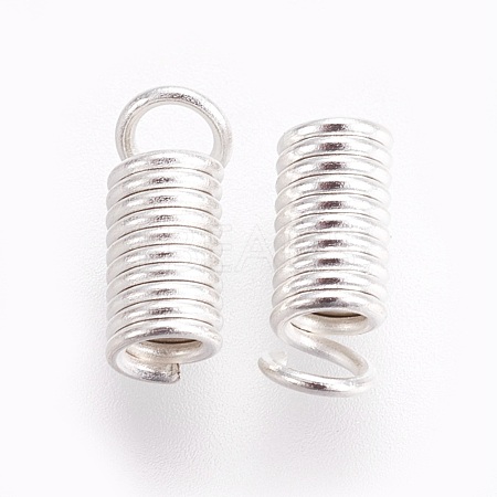 Iron Coil Cord Ends IFIN-WH0036-01S-1