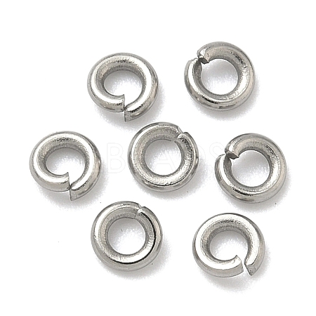 Tarnish Resistant 304 Stainless Steel Open Jump Rings STAS-E067-07-4mm-1