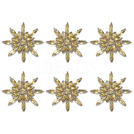 6Pcs Glass Cabochons GLAA-FG0001-32A-1