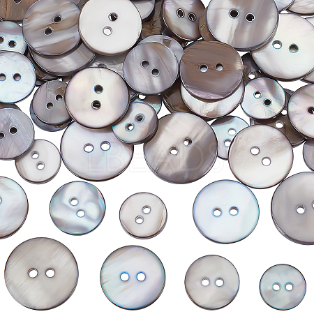 80Pcs 4 Styles Shell Buttons FIND-BBC0015-95B-1