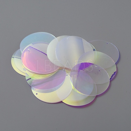 Iridescent PVC Paillette/Sequins Pendants PVC-WH0006-01F-1