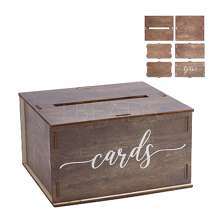 Wooden Greeting Card Storage Boxes CON-WH0107-81-1