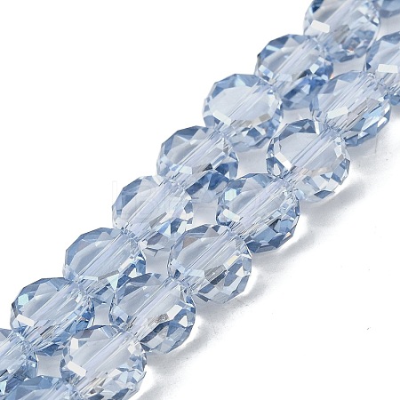 Electroplate Glass Beads Strands EGLA-L045-G-PL03-1