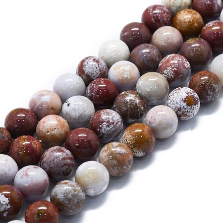 Natural Ocean Jasper Beads Strands G-P457-C05-06-1