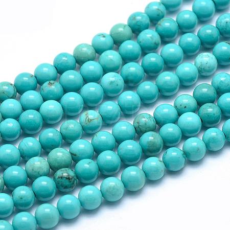 Natural Magnesite Round Beads Strands TURQ-G148-03-4mm-1