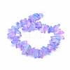 Electroplated Natural Quartz Crystal Beads Strands G-P368-06A-2