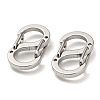 Non-Tarnish 304 Stainless Steel Double Gated Carabiner S-Hook Clasps STAS-F296-06P-2